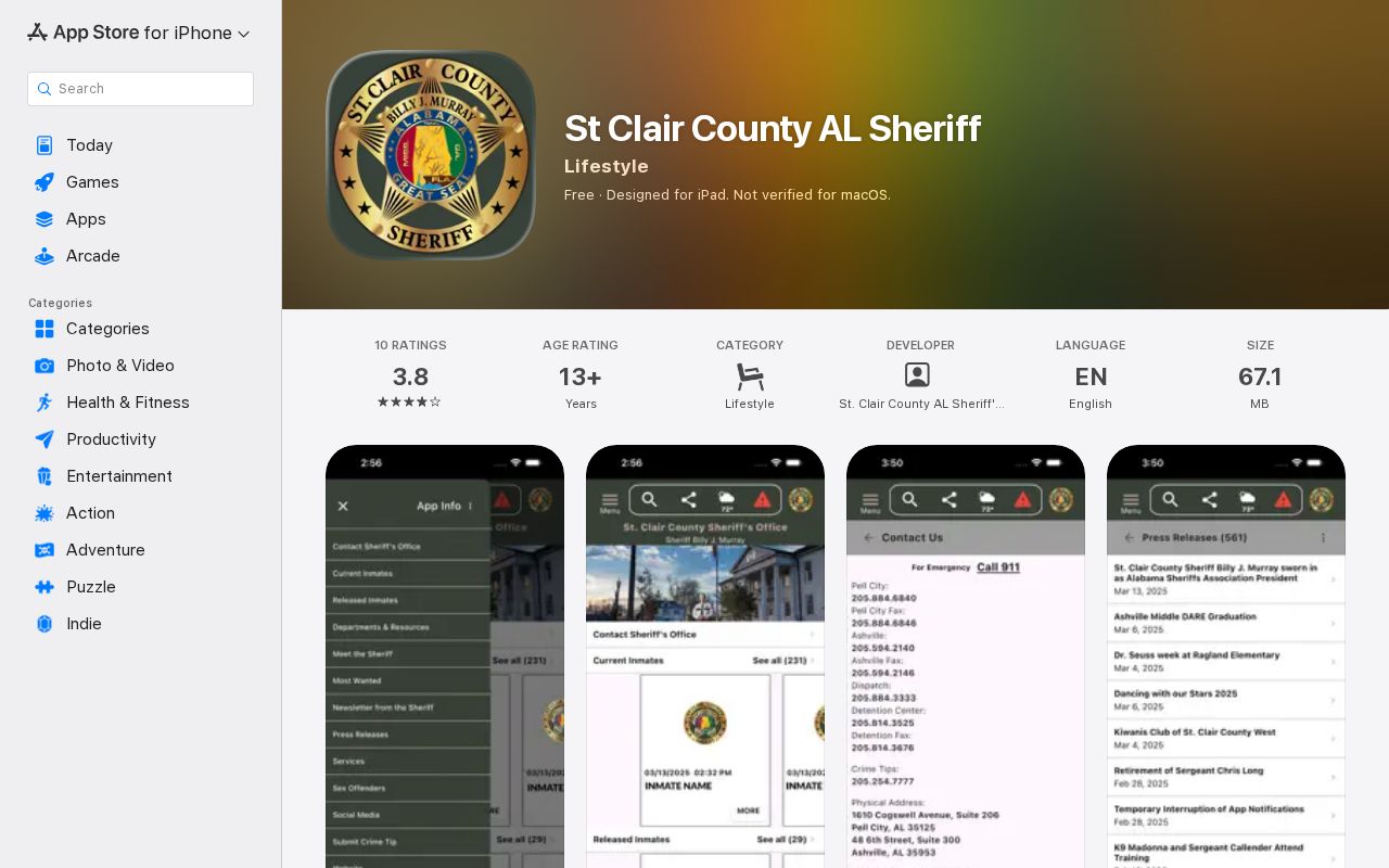 St. Clair County released inmate mugshots sheriff mobile app channel